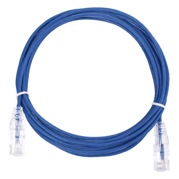 Cable de Parcheo Slim UTP Cat6 – 3 m Azul Diámetro Reducido (28 AWG)