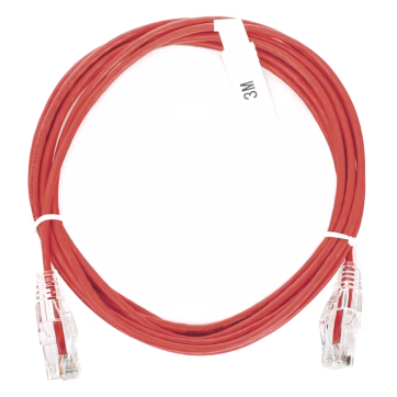Cable de Parcheo Slim UTP Cat6 – 3 m Rojo Diámetro Reducido (28 AWG)