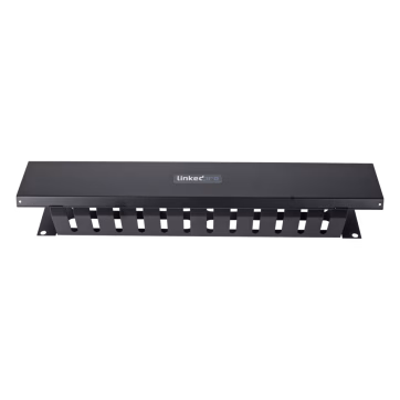 Organizador de Cables Horizontal de 2U para Rack de 19″ con Cubierta Metalica