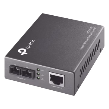 Convertidor Multimedia Multi-modo, 1 puerto RJ45 1000 Mbps, conector de fibra SC, hasta 500 M