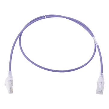 Patch Cord MC6 Modular Cat6 UTP, CM/LS0H, 3ft, Color Violeta, Diámetro Reducido (28AWG), Versión Bulk (Sin Empaque Individual)