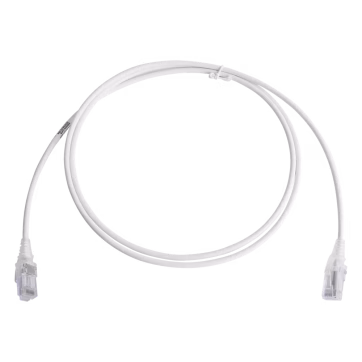 Patch Cord MC6 Modular Cat6 UTP, CM/LS0H, 5ft, Color Blanco, Diámetro Reducido (28AWG)