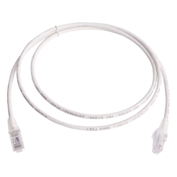 Patch Cord MC6 Modular Cat6 UTP, CM/LS0H, 5ft, Color Blanco, Versión Bulk (Sin Empaque Individual)