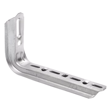 Ménsula omega tipo L inteligente, 310 mm de ancho, con acabado Electro Zinc
