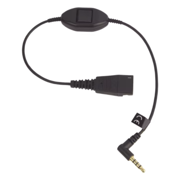 Jabra Cord QD a conector de 3.5 mm con Push-to-Talk para teléfonos celulares smartphones (8800-00-103)