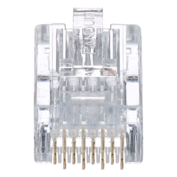 Plug RJ45 Cat5e, Para Cable UTP de Calibres 24-26 AWG, Chapado en Oro de 50 micras, Bolsa de 50 piezas