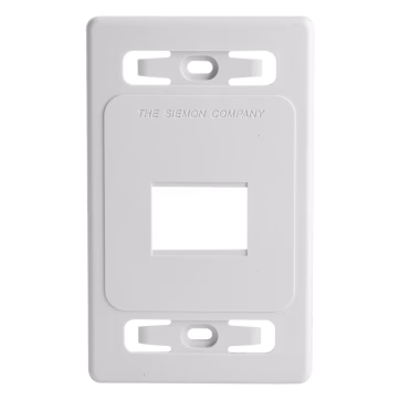 Placa de pared modular MAX, de 2 salidas, color blanco, version bulk (Sin Empaque Individual)