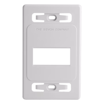Placa de pared modular MAX, de 3 salidas, color blanco, version bulk (Sin Empaque Individual)