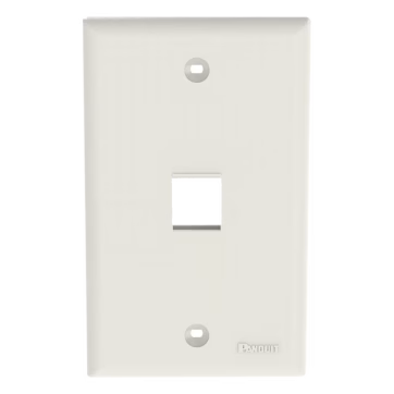 Placa de Pared Vertical, Salida Para 1 Puerto Keystone, Color Blanco Mate
