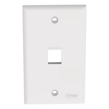 Placa de Pared Vertical, Salida Para 1 Puerto Keystone, Color Blanco