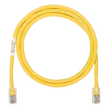 Cable de parcheo UTP Categoría 5e, con plug modular en cada extremo – 1 m. – Amarillo