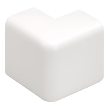 Esquinero exterior, para uso con canaleta LD10, material ABS, Color Blanco Mate