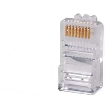 Plug RJ45 Cat5e, Para Cable UTP Calibre 22 a 26 AWG, Chapado en Oro de 50 micras