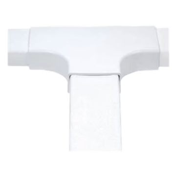 Sección en T color blanco de PVC auto extinguible,  para canaleta PT48 (6140-01002)
