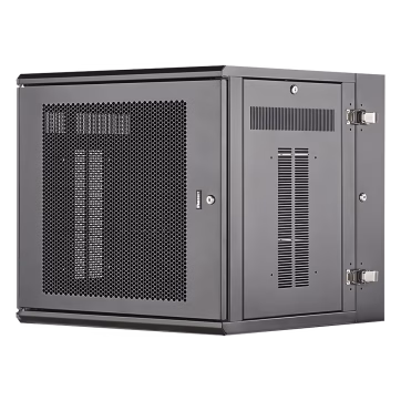 Gabinete PanZone de Montaje en Pared, de 19in, Puerta Ventilada, 12 UR, 635mm de Profundidad, Color Negro