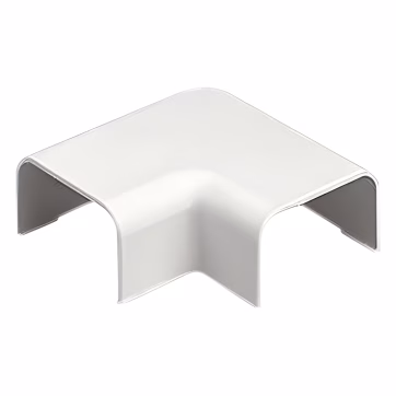 Conexión en ángulo recto L, para uso con canaleta LD10, material ABS, Color Blanco Mate