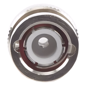 Conector BNC Macho de Anillo Plegable para cable LMR-195, RG-58/U, RG-142/U, Niquel/Oro/Delrin.