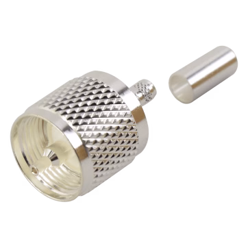 Conector UHF Macho (PL-259) de anillo plegable para cables RG-58/U, RG-142/U.