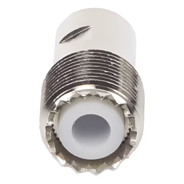 Conector UHF hembra (SO-239) de rosca para cable RG-58/U, RG-142/U.