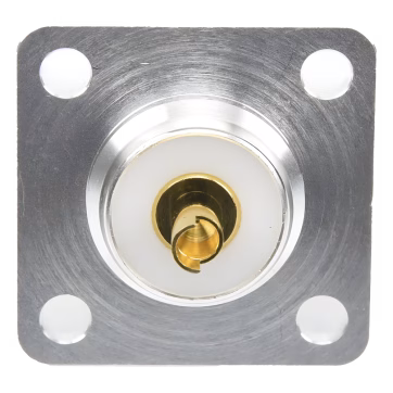 Conector UHF Hembra (SO-239) para Chasis 18 mm, Terminal Soldable, Plata/ Oro/ Teflón.