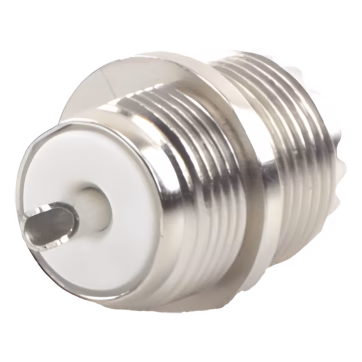 Conector UHF Hembra (SO-239), montaje Frontal en D Plano.