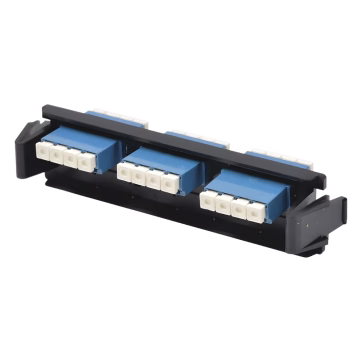 Placa acopladora de Fibra Óptica Quick-Pack, Con 6 Conectores LC/UPC Duplex (12 Fibras), Para Fibra Monomodo, Azul