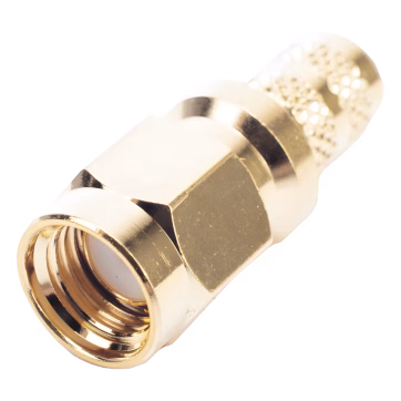 Conector SMA Macho Inverso de Anillo Plegable para Cables 9258, RG-8/X, LMR-240, Oro/Oro/Teflón.