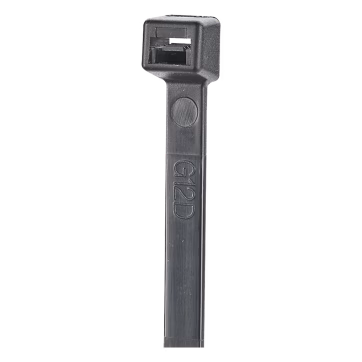 Cincho de Nylon 6.6 StrongHold?, de 300mm de largo, Color Negro, Exterior Resistente a Rayos UV, Paquete de 100pz