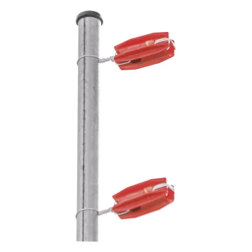 Aislador de color Rojo para postes de esquina de alta Resistencia con Anti UV de uso en cercos eléctricos