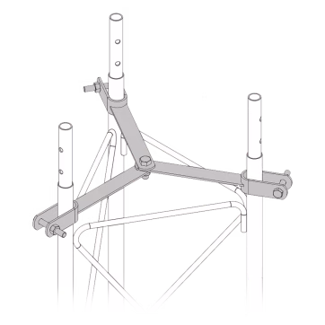 Brida para sujeción de retenida compatible con tramos STZ35, Galvanizado electrolítico.