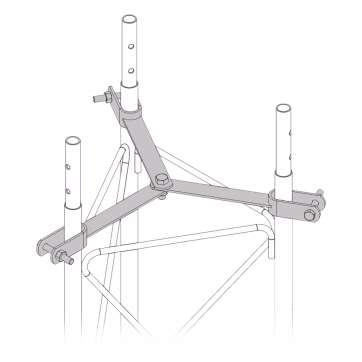 Brida para sujeción de retenida compatible con tramos STZ45, Galvanizado electrolítico.