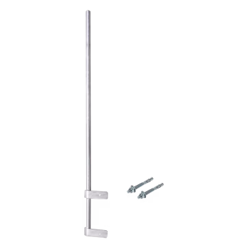 Mástil Liviano de Pared de 1.5 m (Diam. 1-1/4) con Cejas de Fijación  Soldadas, ¡No se gira! Incluye Taquetes para instalación.