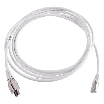 Patch Cord TERA Cat6A 1/10G Ethernet, de 4 pares y conector modular, LS0H, Color Marfil, 10m