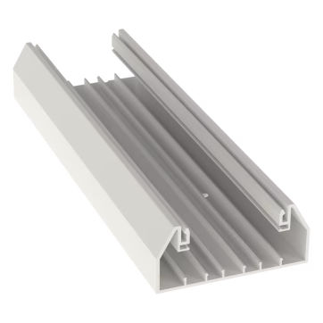 Base para canaleta T-70, de PVC rígido, con orificios perforados para montaje, 103.3 x 44.9 x 2400 mm, Color Blanco Mate