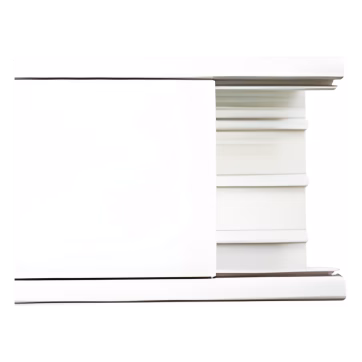 Canaleta con tapa en color blanco de PVC auto extinguible 100 x 52 x 2500mm (5501-01250)