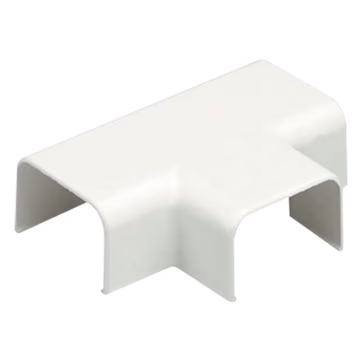 Accesorio en T, para uso con canaleta LD10, material ABS, Color Blanco Mate