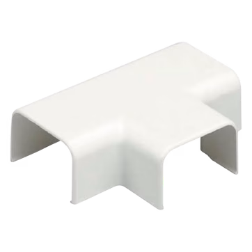 Conexión en T, para uso con canaleta LD3, material ABS, Color Blanco Mate