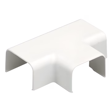 Conexión en T, para uso con canaleta LD5, material ABS, Color Blanco Mate