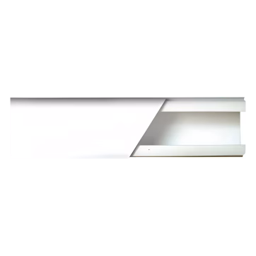 Canaleta color blanco de PVC auto extinguible de una vía, 20 x 17 tramo 2.5m (5201-01250)