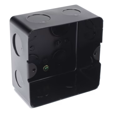 Caja de registro de acero galvanizado, 10×10 cm, Color Negro (11000-00000)