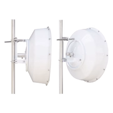 Antena direccional de alta resistencia, Ganancia 30 dBi, (4.9 -6.4 GHz), Plato hondo para mayor inmunidad al ruido, Conectores N-Hembra, Montaje incluido, no incluye radomo