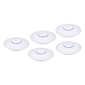 Paquete de 5 Access Point UniFi 802.11ac Wave 2, MU-MIMO4X4 con antena Beamforming, hasta 1.7 Gbps, para interior PoE 802.3af, soportan 200 clientes, No incluyen PoE´s