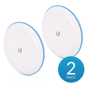 Kit UniFi Building Bridge de 1+ Gbps en 60 GHz con radio redundante en 5 GHz, alcance de hasta 500 m