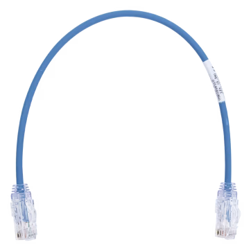 Cable de Parcheo TX6, UTP Cat6, Diámetro Reducido (28AWG), Color Azul, 1ft