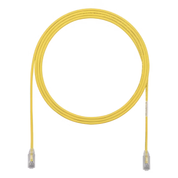 Cable de Parcheo TX6, UTP Cat6, Diámetro Reducido (28AWG), Color Amarillo, 3ft