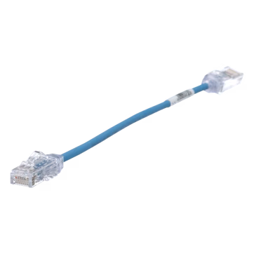 Cable de Parcheo TX6, UTP Cat6, Diámetro Reducido (28AWG), Color Azul, 8in (20.2cm)