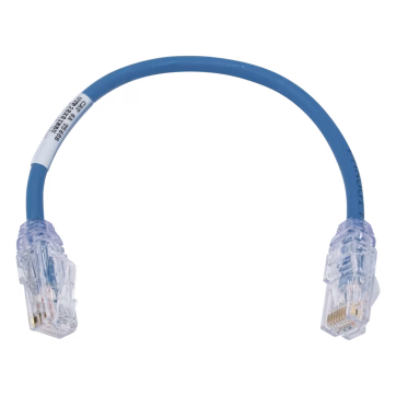 Cable de Parcheo UTP, Cat6A, Diámetro Reducido (28 AWG), CM/LSZH, Color Azul, 8in (20.3cm)