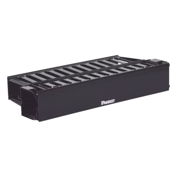 Organizador de Cables Horizontal PatchLink, Doble (Frontal y Posterior), Con Tapa Extendida, Para Rack de 19in, 2UR