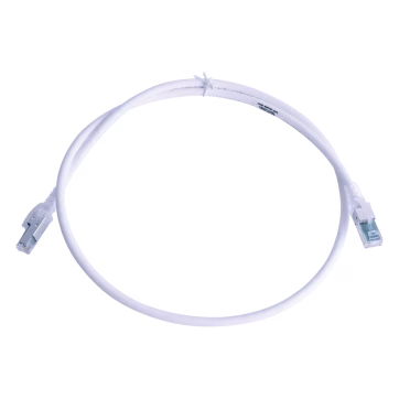 Patch Cord Z-MAX Cat6A S/FTP, CM/LS0H, 3ft, Color Blanco, Versión Bulk (Sin Empaque Individual)