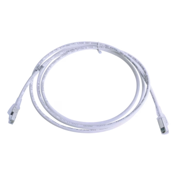 Patch Cord Z-MAX Cat6A S/FTP, CM/LS0H, 7ft, Color Blanco, Versión Bulk (Sin Empaque Individual)